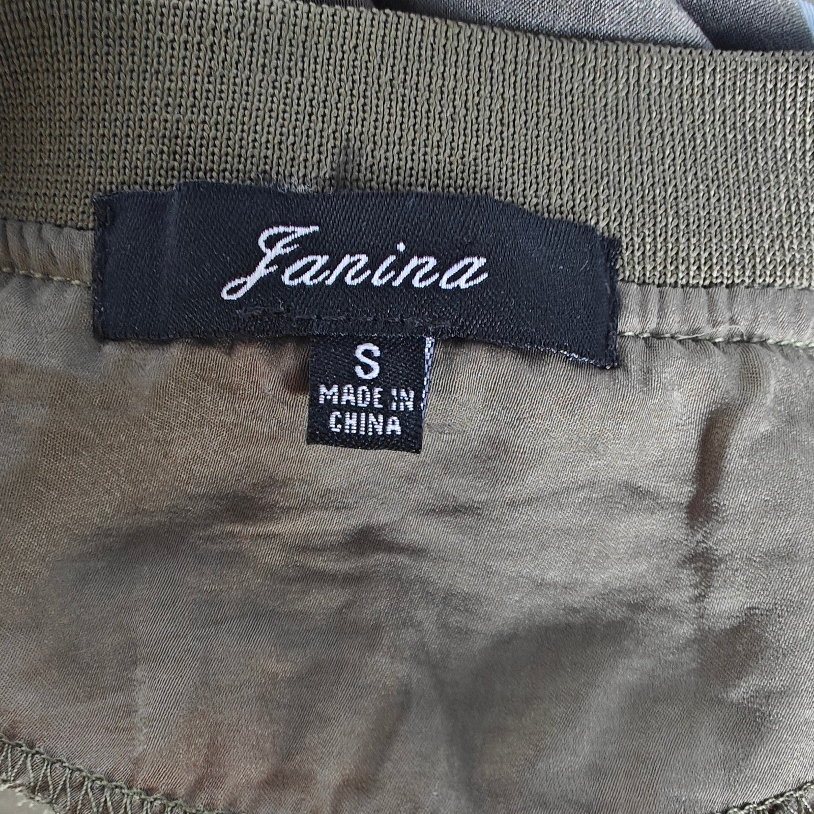 Army Green Janina Floral Embroidered Bomber Jacket