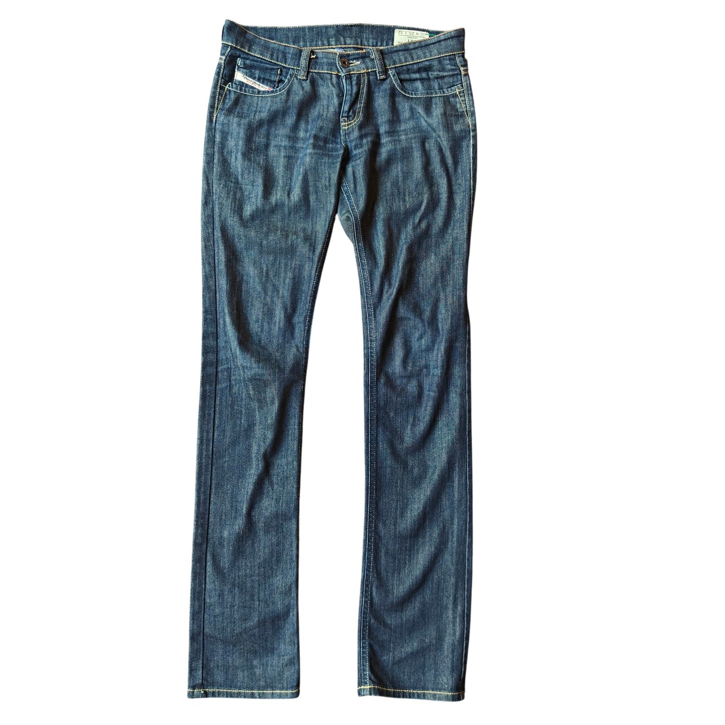 Diesel Liv 008QQ Stretch Slim Straight Jeans W25 L32 Italy Y2K Blue