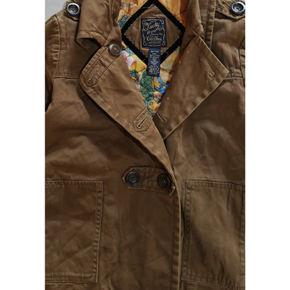 Brown Embroidered Military Jacket