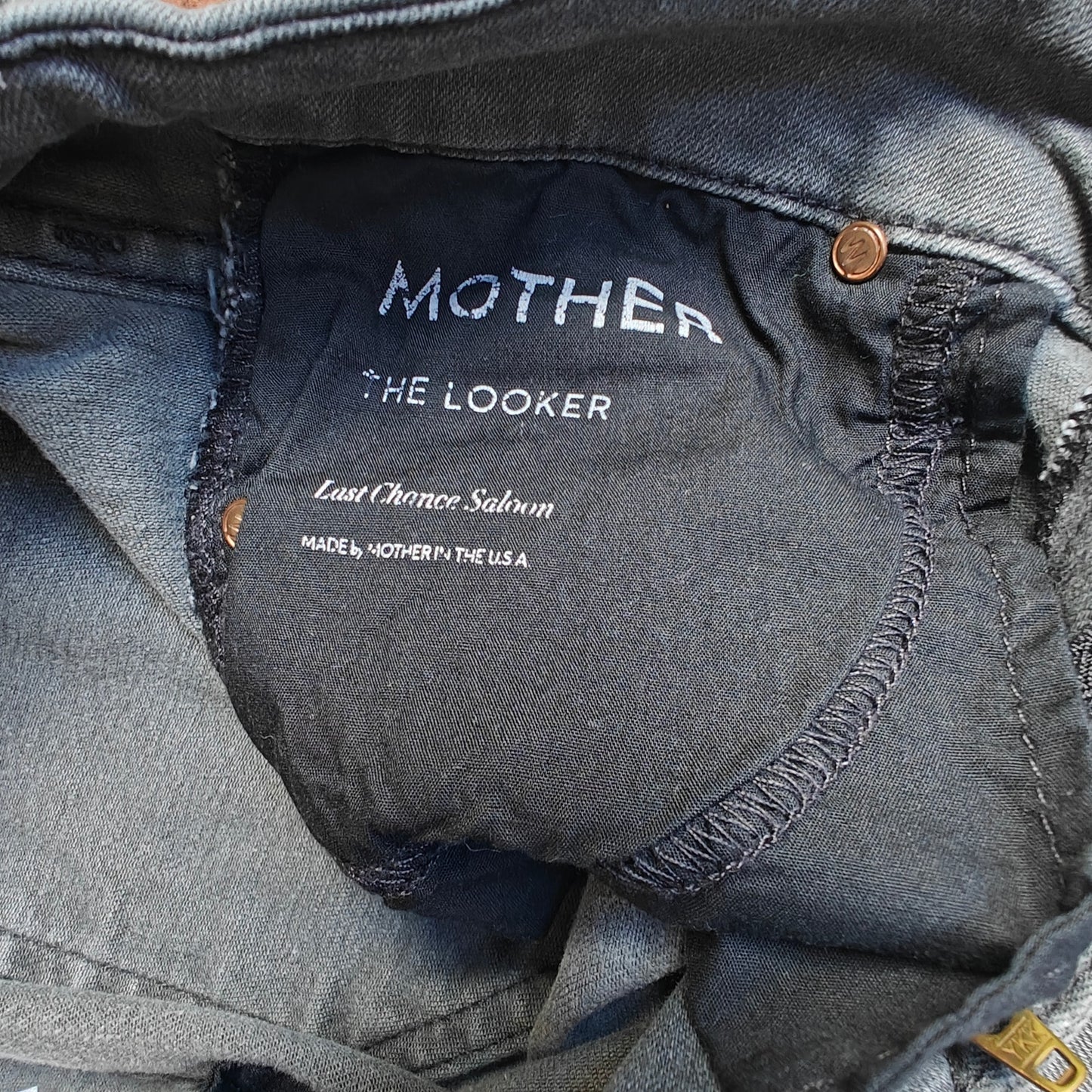 The Looker Gray "Last Chance Saloon" Wash Skinny Jeans
