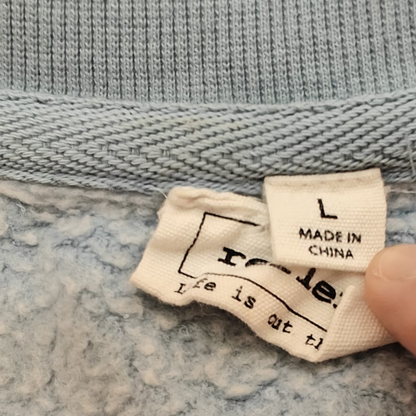 Light Blue Fleece Crewneck Sweatshirt