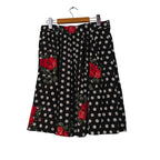 Polka Dot Floral Midi Skirt