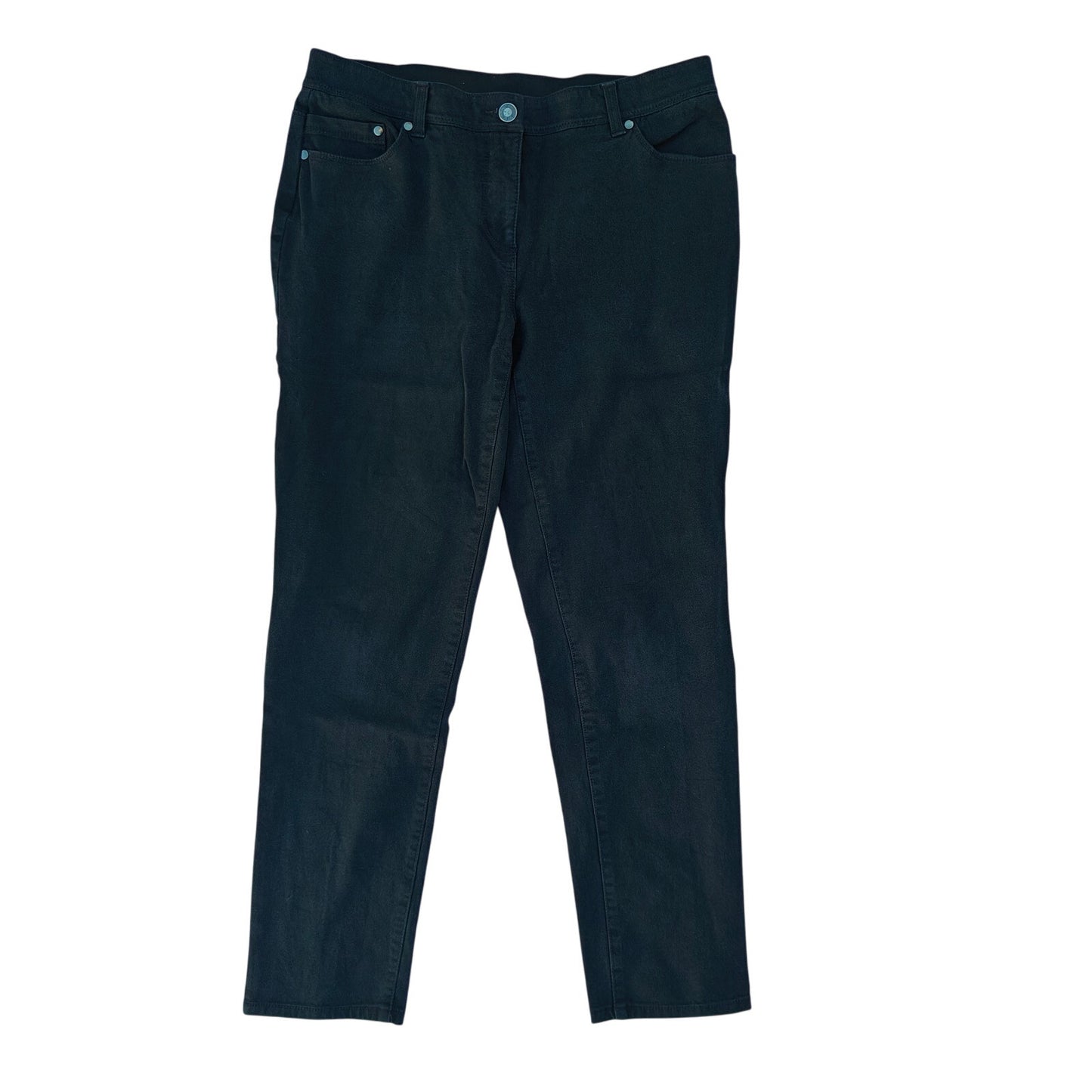 Black Straight Leg Mid Rise Jeans