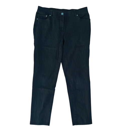Black Straight Leg Mid Rise Jeans