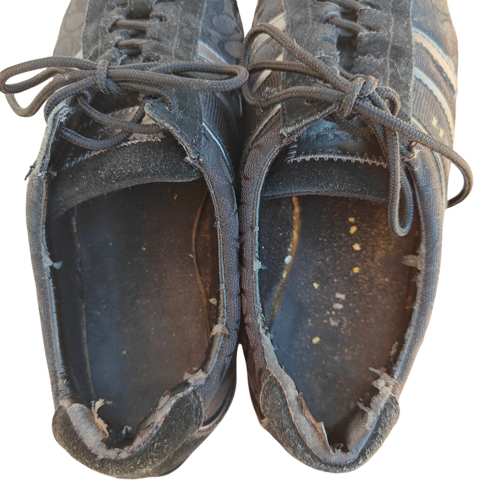 Black and Gray Signature C Sneakers