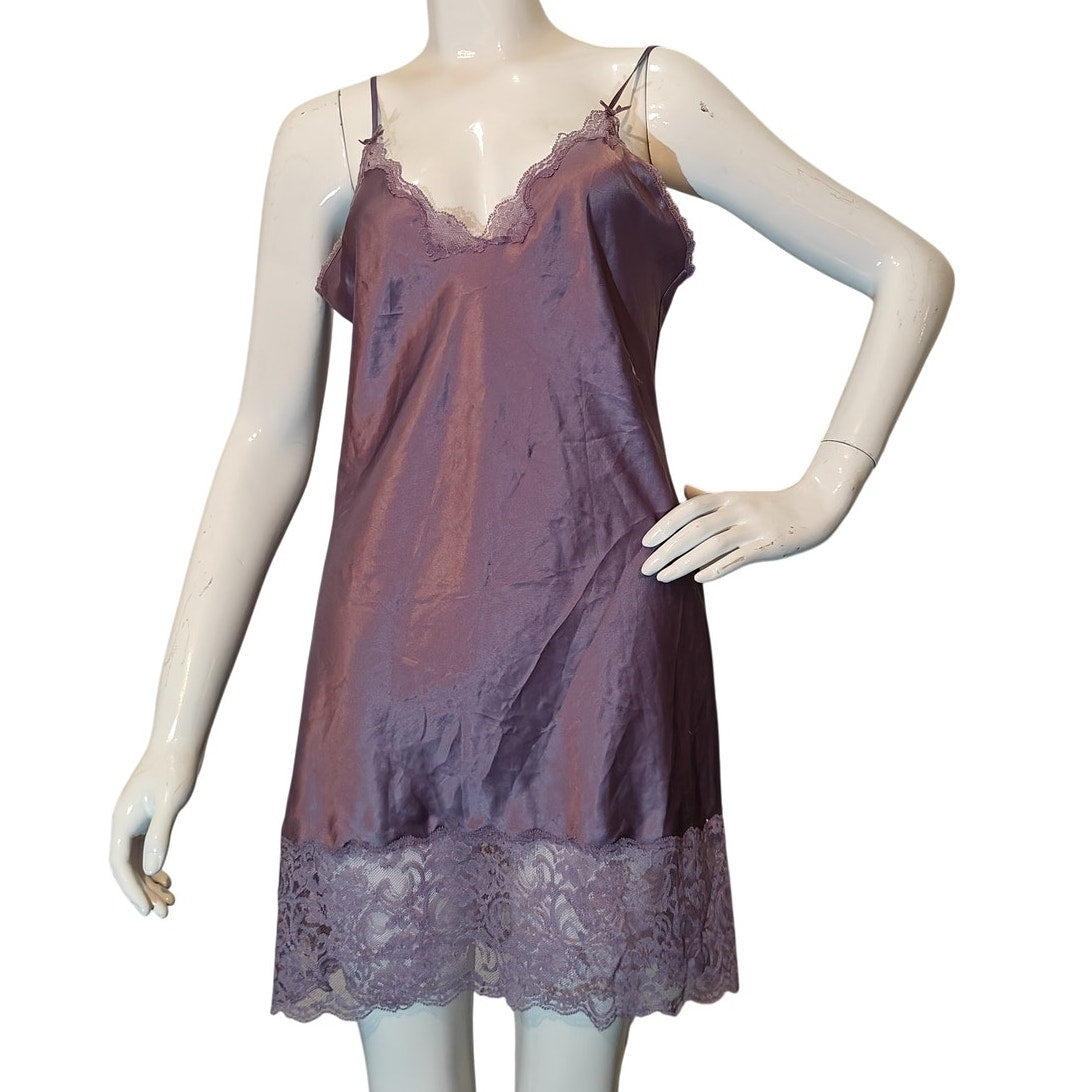 Lavender Satin Slip Dress