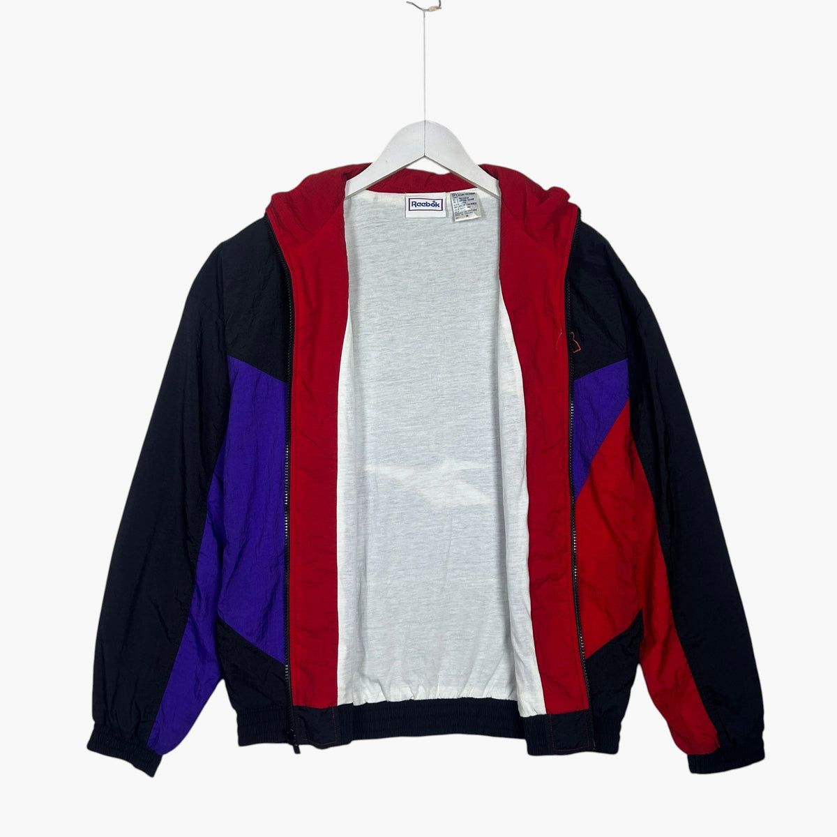 Vintage 1990s Reebok Colorblock Nylon Windbreaker Jacket