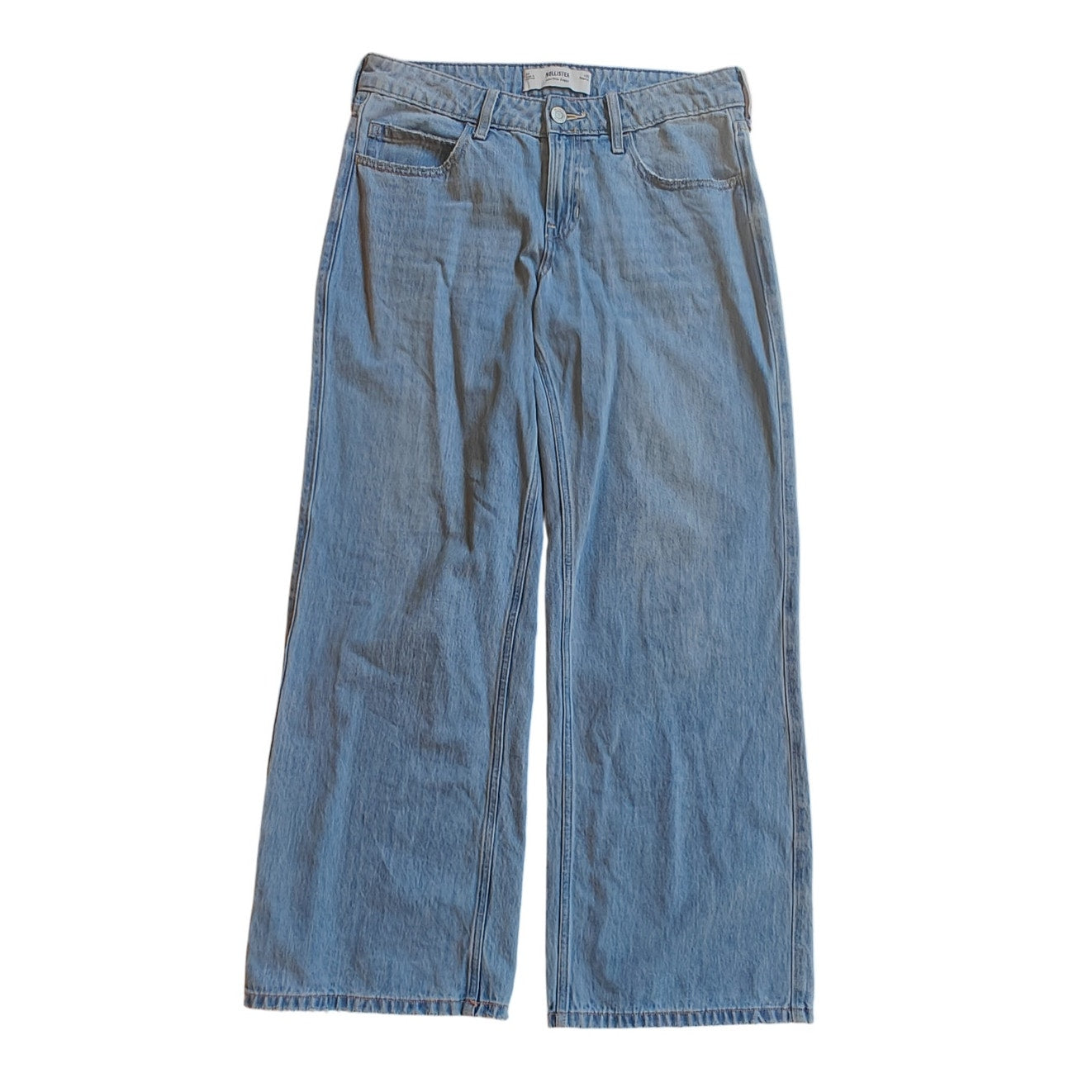Low Rise Light Wash Wide Leg Jeans
