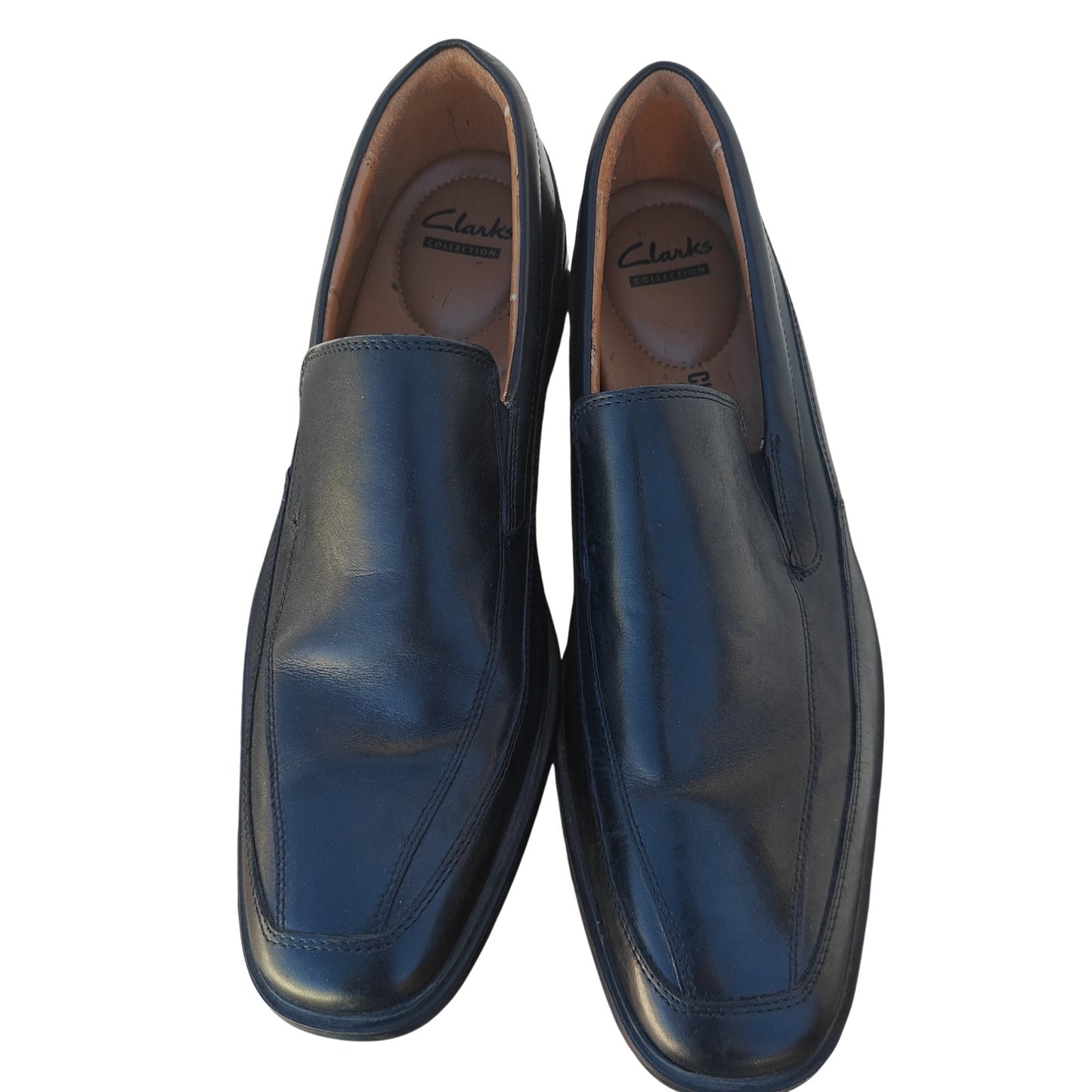 Black Leather Slip On Loafers