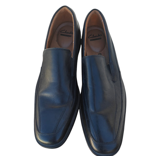 Black Leather Slip On Loafers