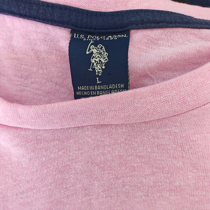 Pink Crewneck Logo Tee Shirt