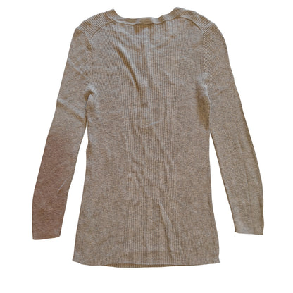 Ribbed Knit Long-Sleeve Henley