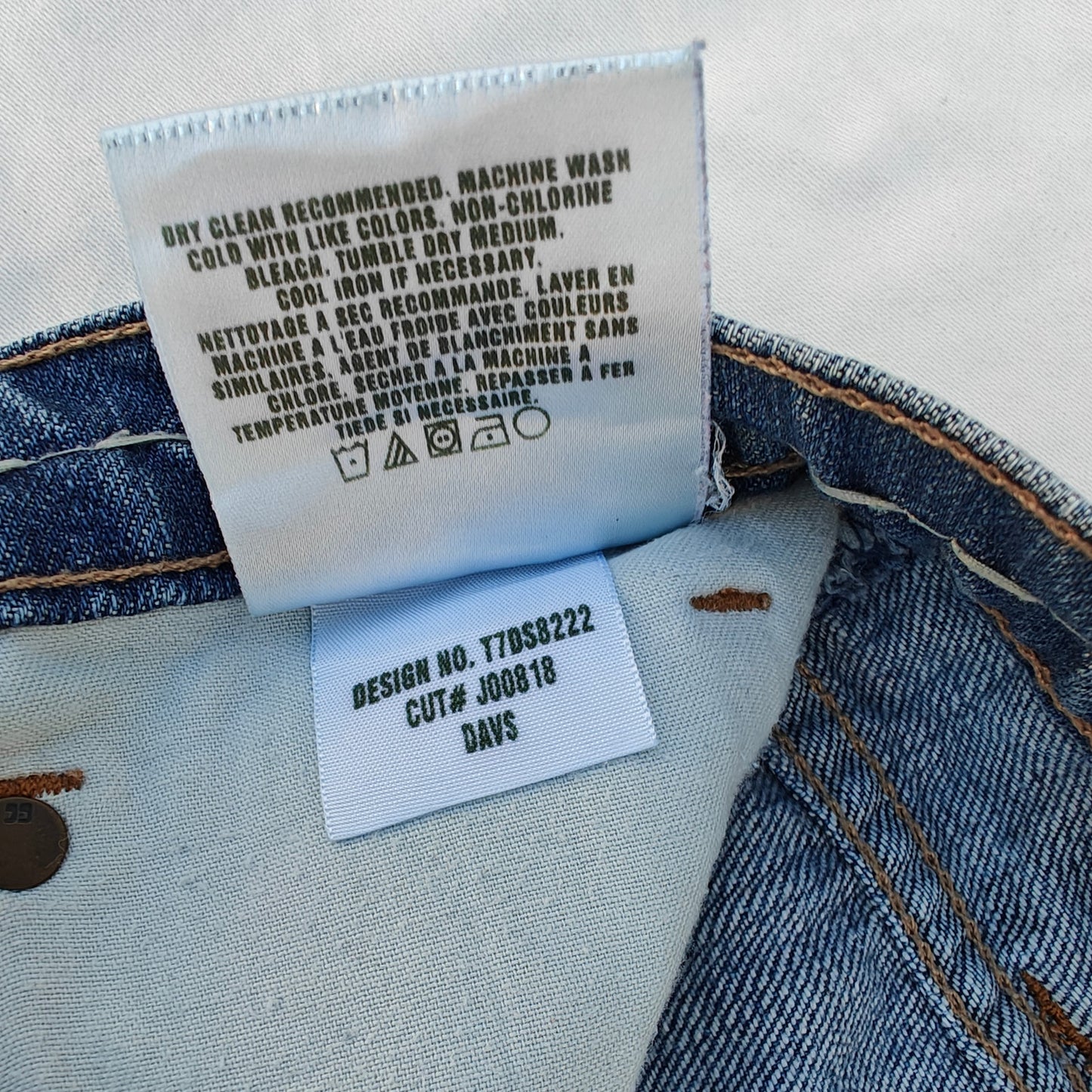 Straight Leg Cotton Jeans size 34
