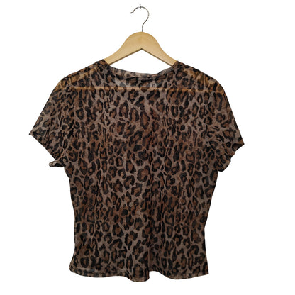 Leopard Mesh Sheer Tee
