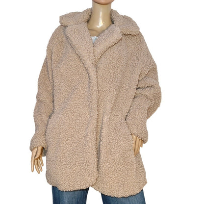 Tan Lucky Brand Teddy Sherpa Coat