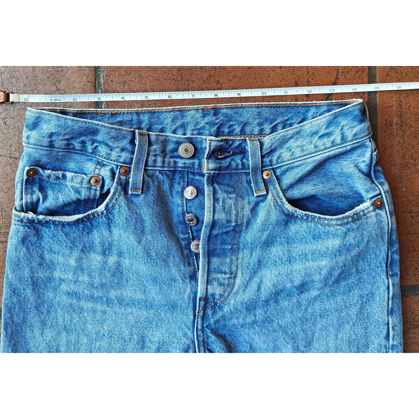501 WaterLess Light Wash Button Fly Jeans