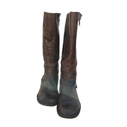 Brown Leather Tall Riding Boots