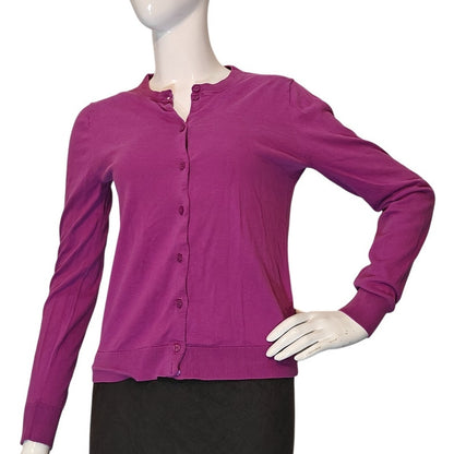 Caryn Purple Cardigan Sweater