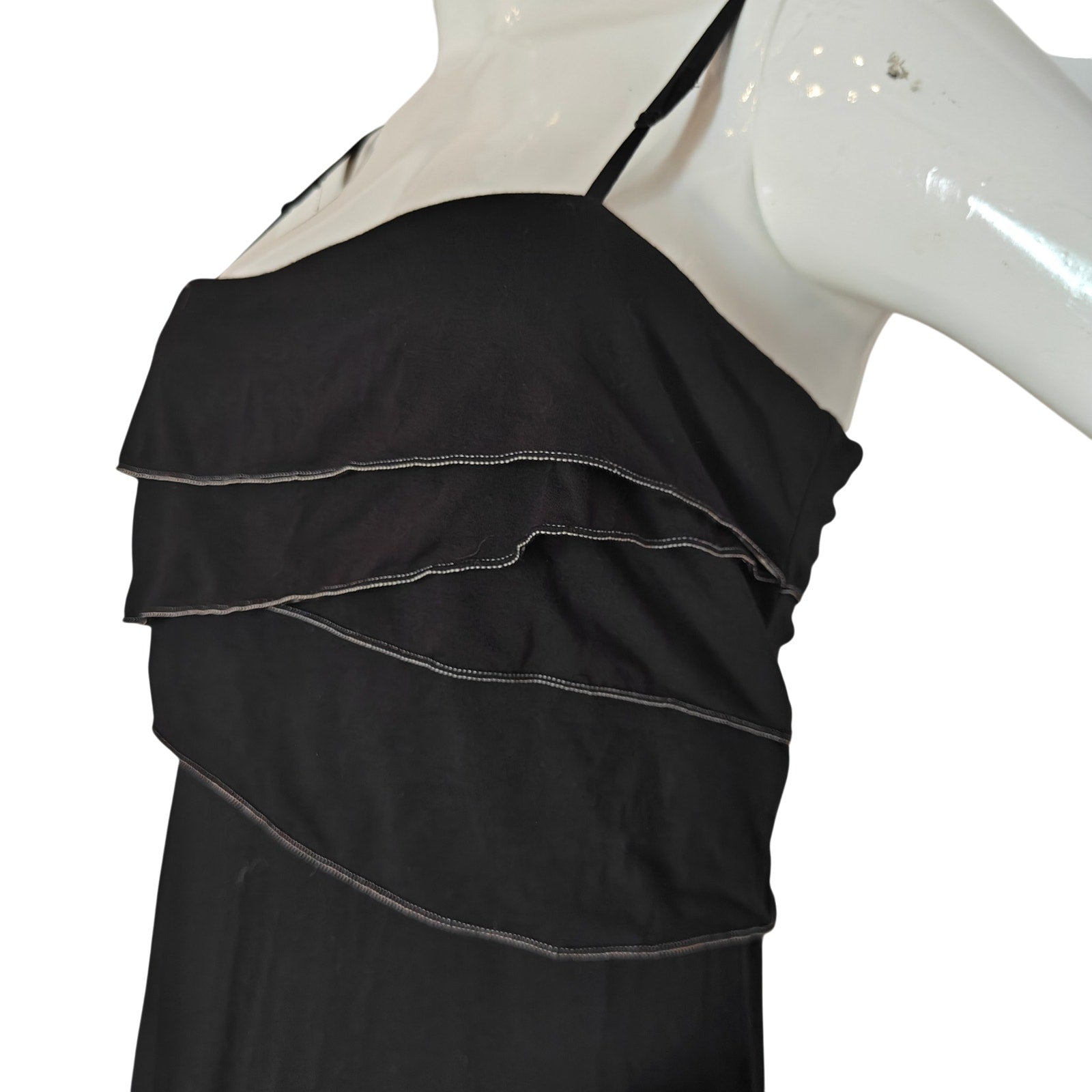 Black Tiered Bodice Maxi Dress NWT