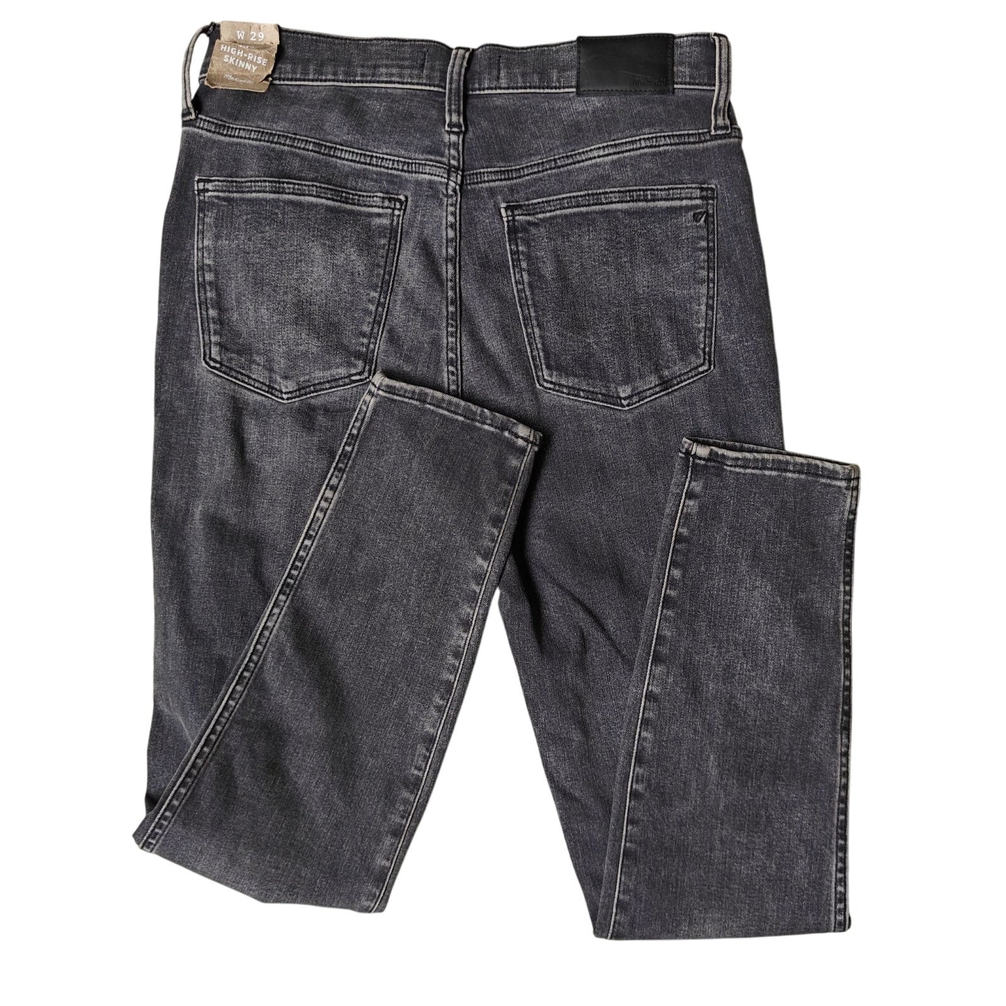 Washed Black High-Rise Skinny Jeans