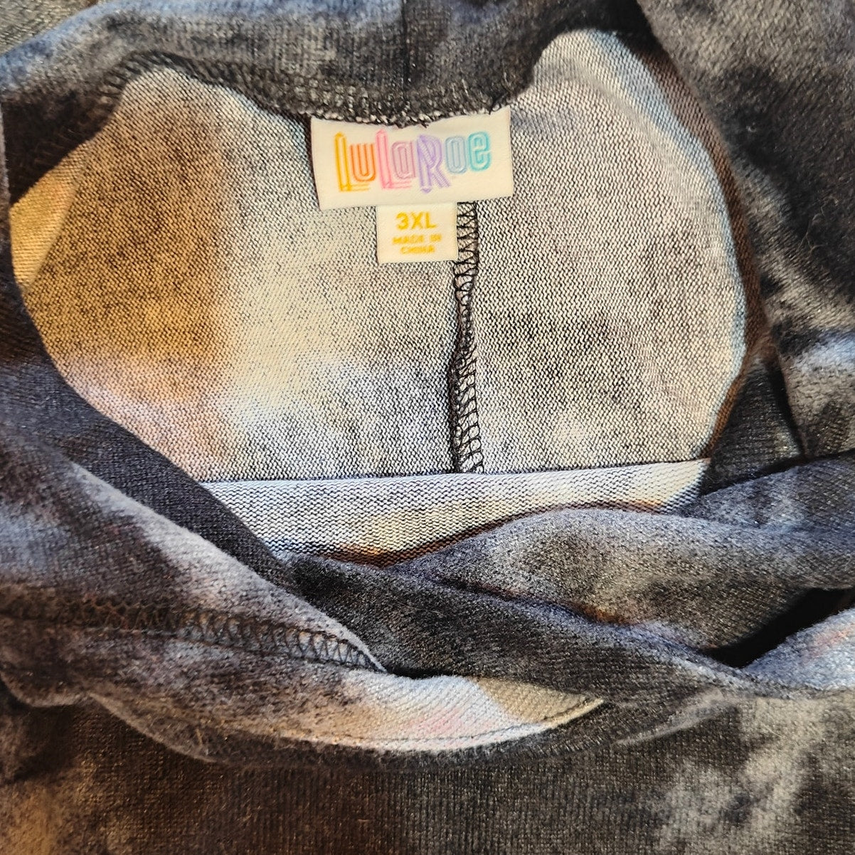 Black and Gray Tie Dye Hoodie
