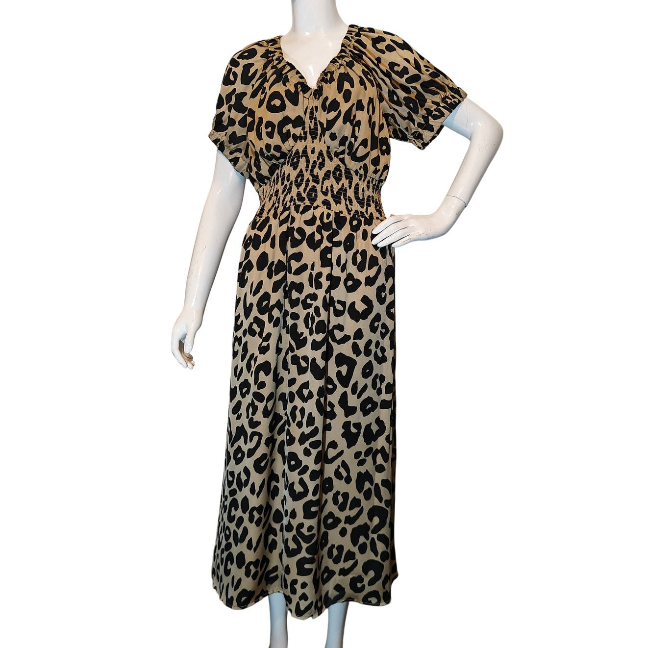 Leopard Print Midi Dress