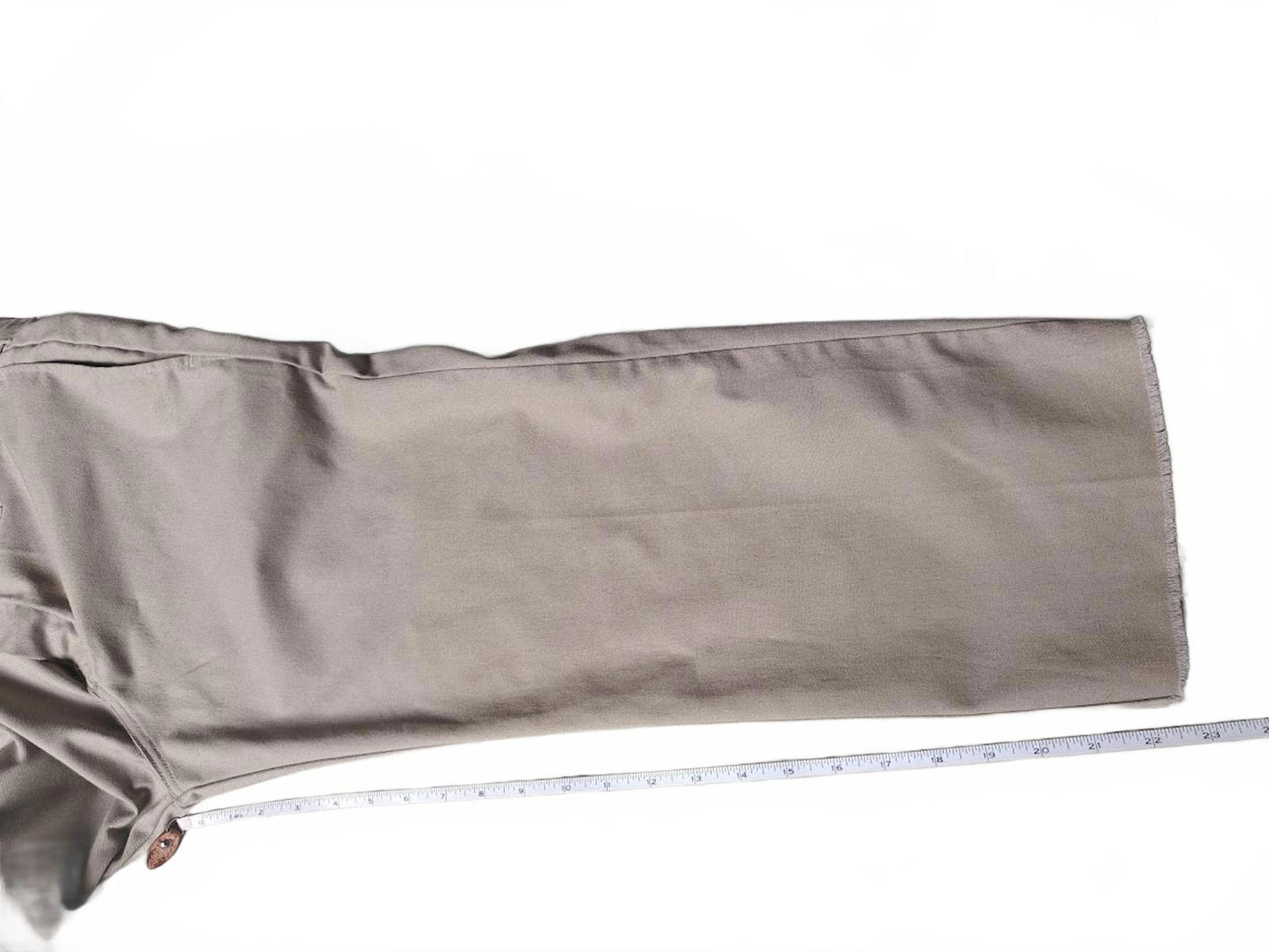 Khaki Flat Front Cargo Pants (Cropped)