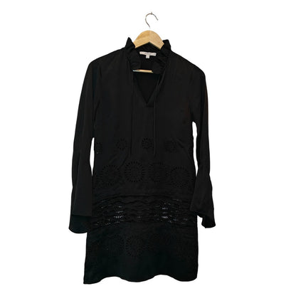 Black Eyelet Tunic Dress