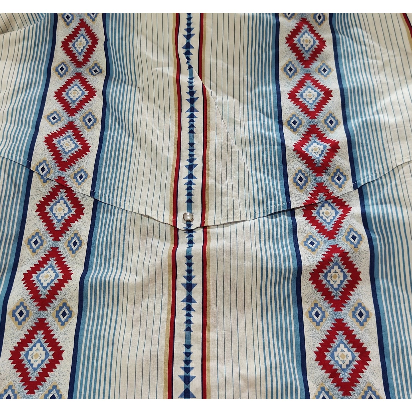 Western Snap Shirt with Aztec Stripe