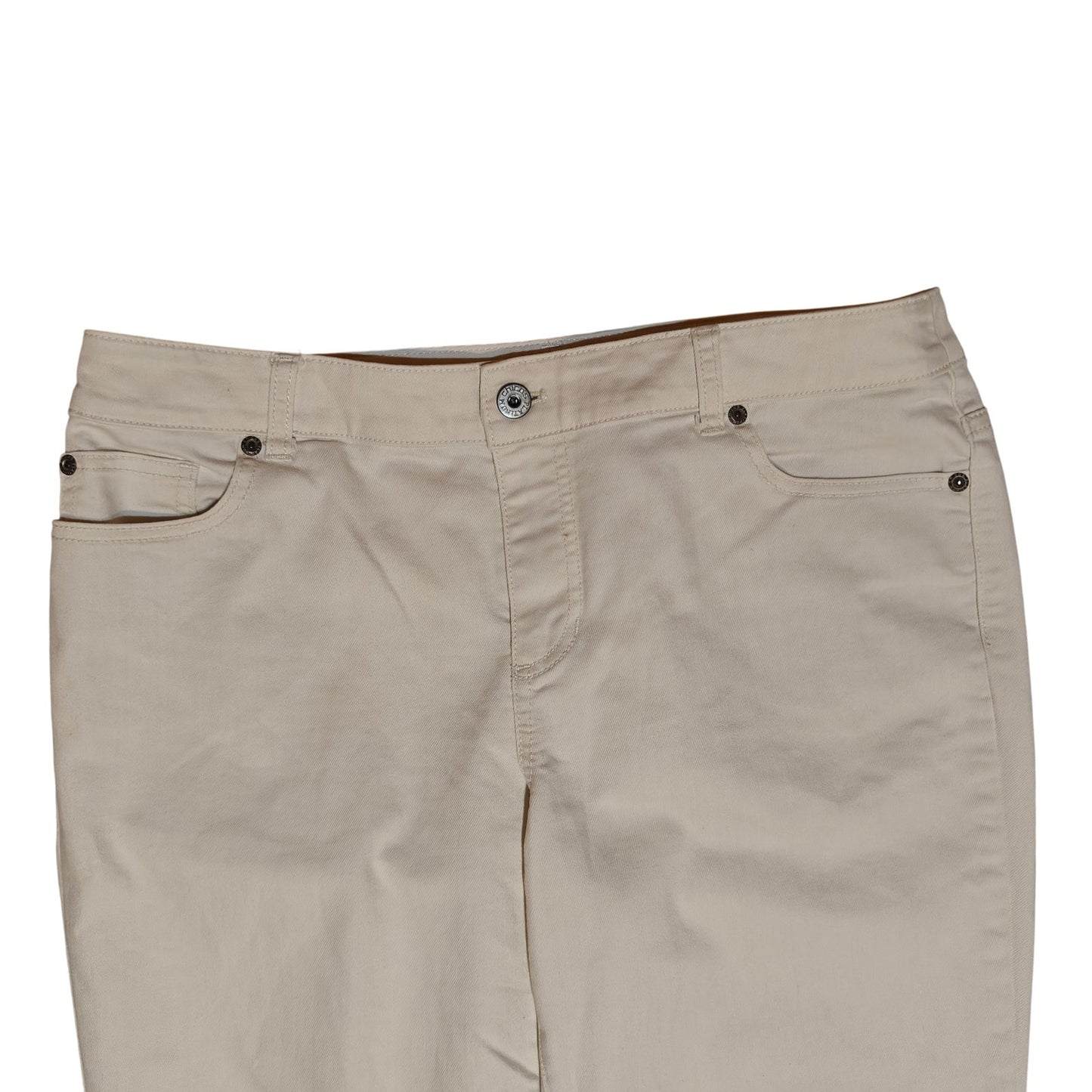 Cream Platinum Denim Slim Leg Jeans
