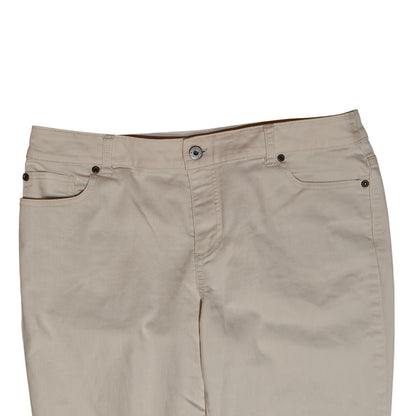 Cream Platinum Denim Slim Leg Jeans