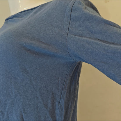 Blue Short-Sleeve Knit Top