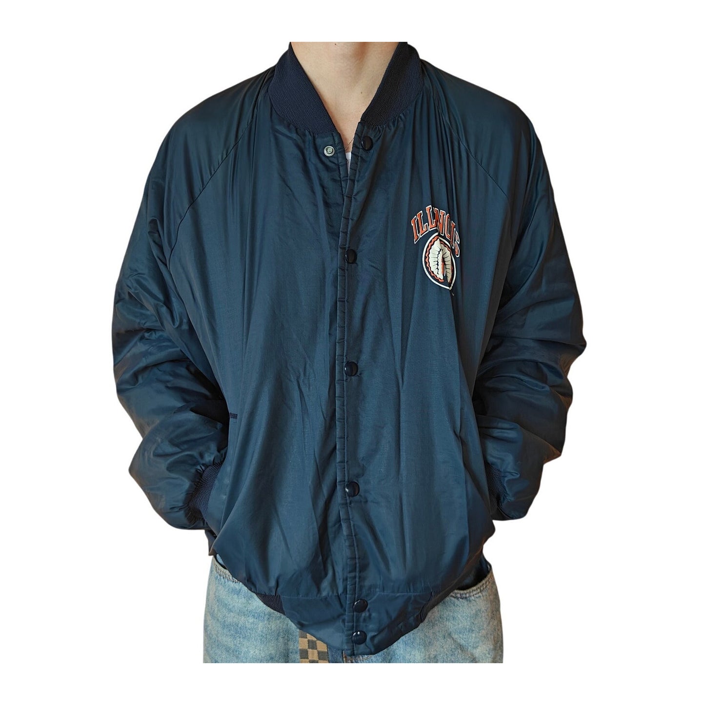 Navy Illinois Bomber Jacket
