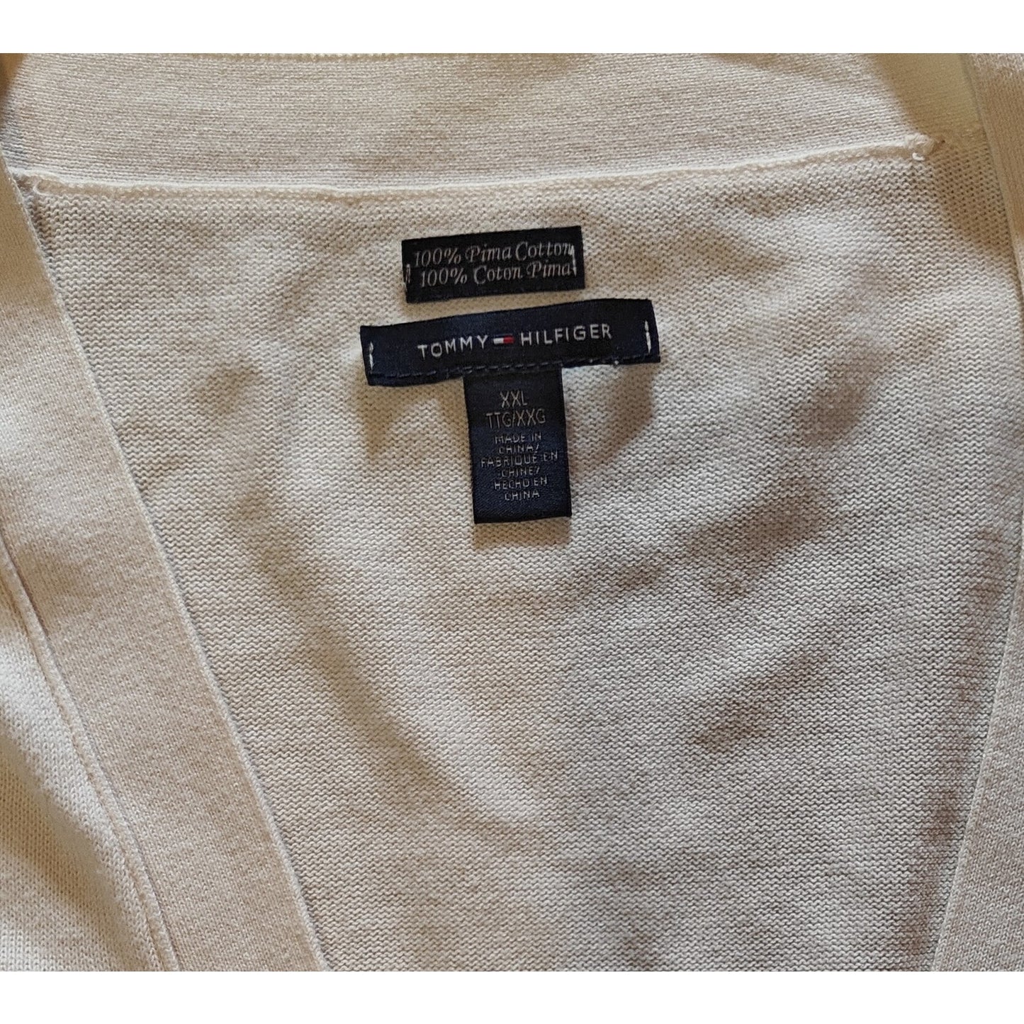 Pima Cotton Ivory Cardigan Sweater