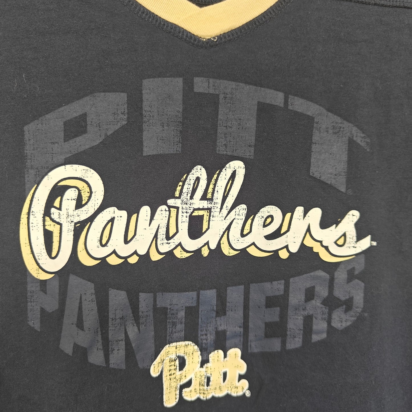 Black Pitt Panthers V-Neck Jersey Tee