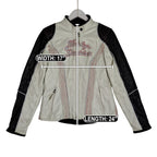 Harley-Davidson Leather Moto Jacket – White, Black & Pink