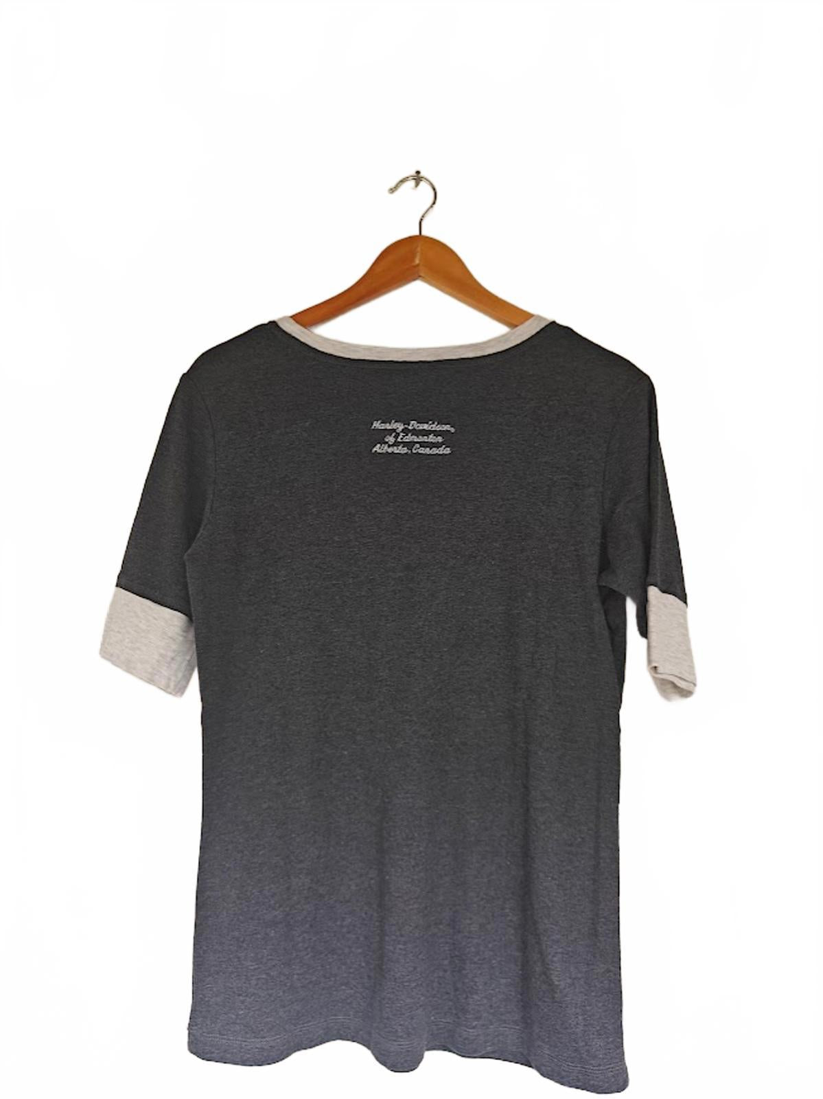 Gray Harley Davidson Ringer T-Shirt