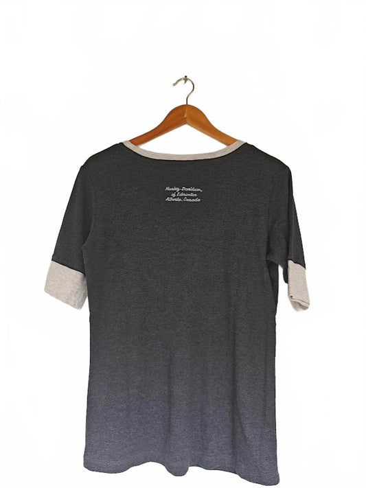 Gray Harley Davidson Ringer T-Shirt