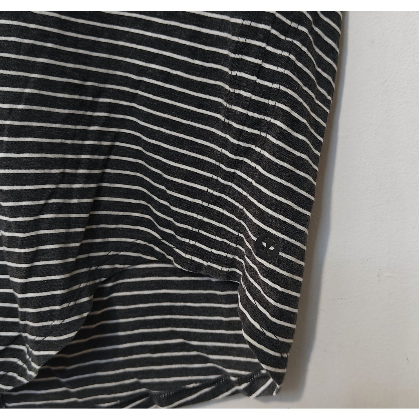 Striped Hooded Short Sleeve Top