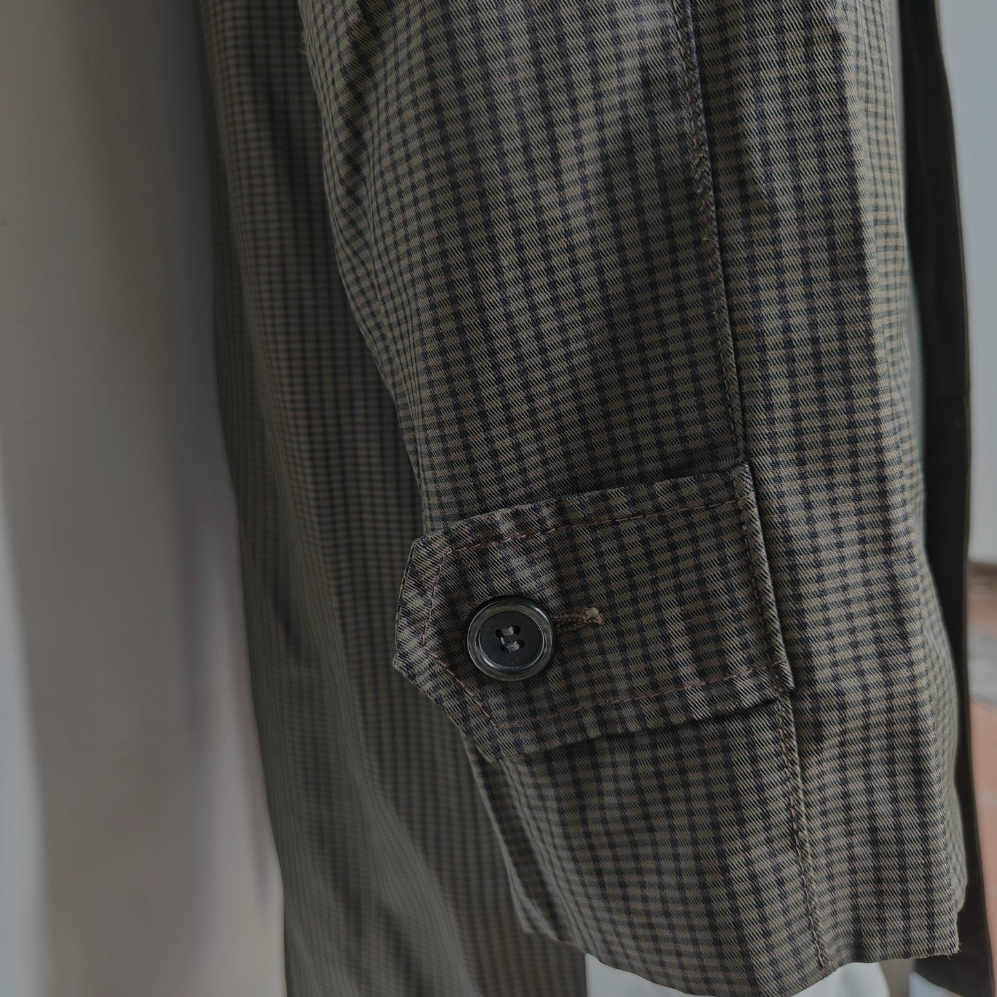 Brown Check Vintage Raincoat