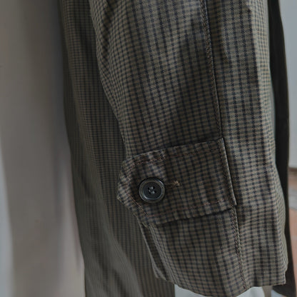 Brown Check Vintage Raincoat