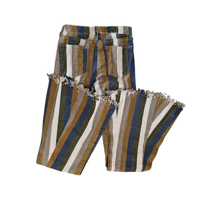 Striped Bell Bottom Jeans