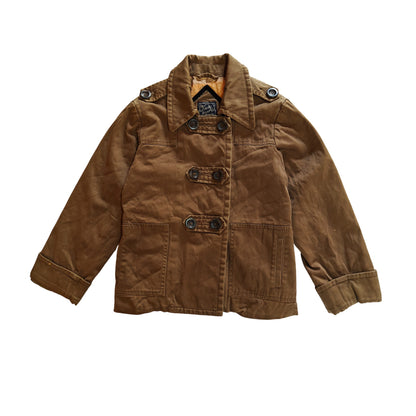 Brown Embroidered Military Jacket