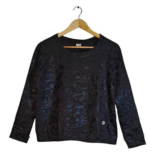Gray Foil Print Sweatshirt