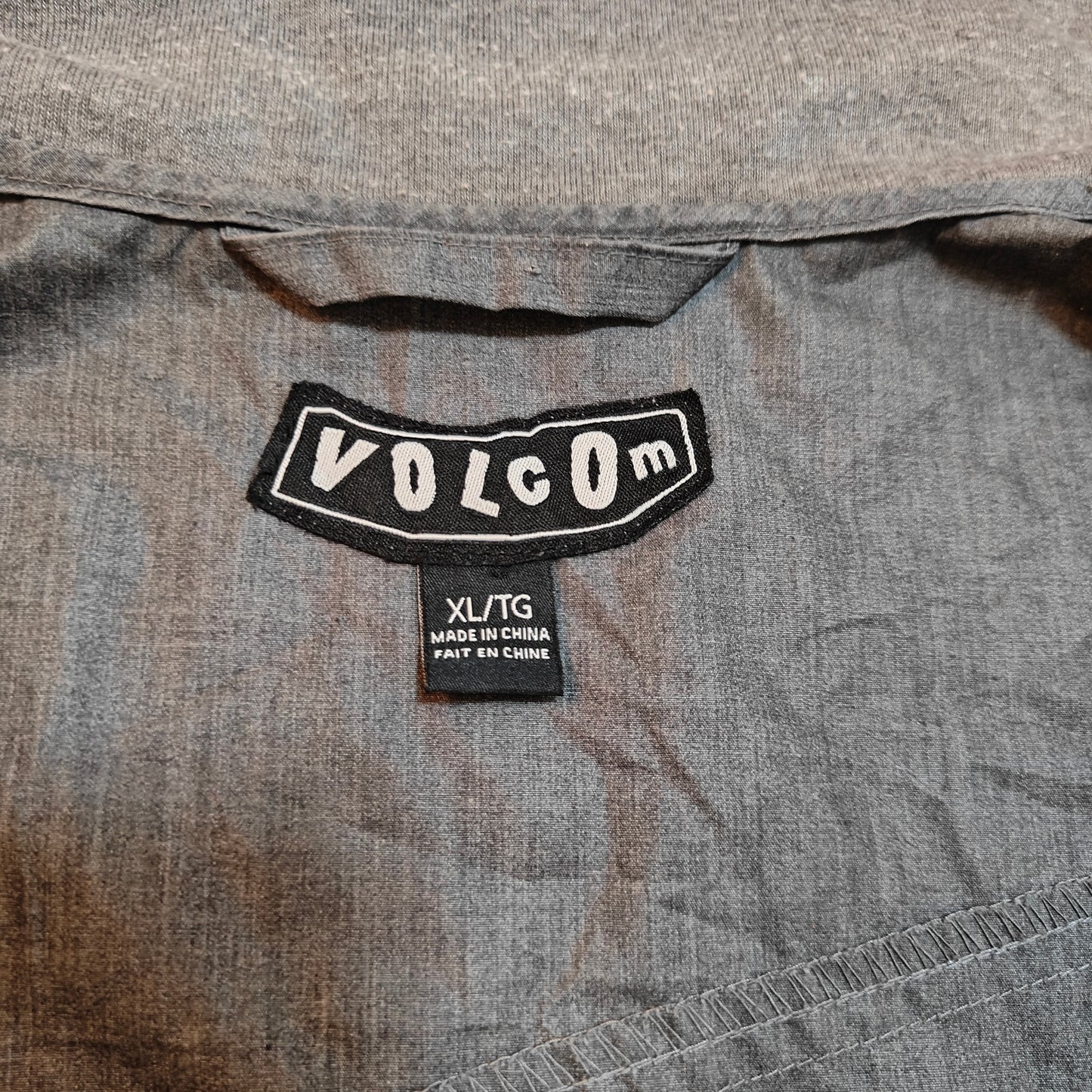 Gray Zip-Up Windbreaker Jacket