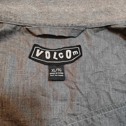 Gray Zip-Up Windbreaker Jacket