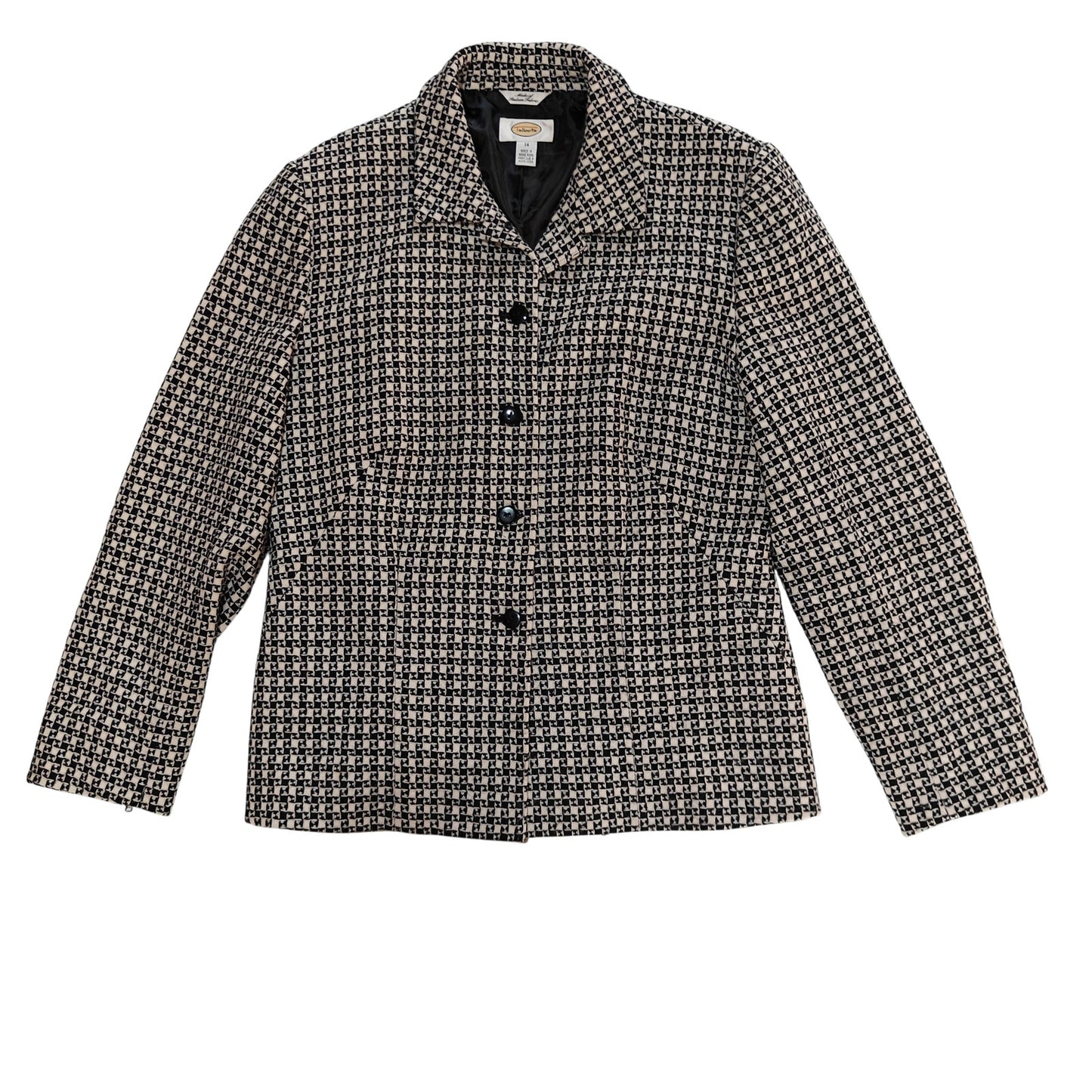 Black and Cream Tweed Blazer