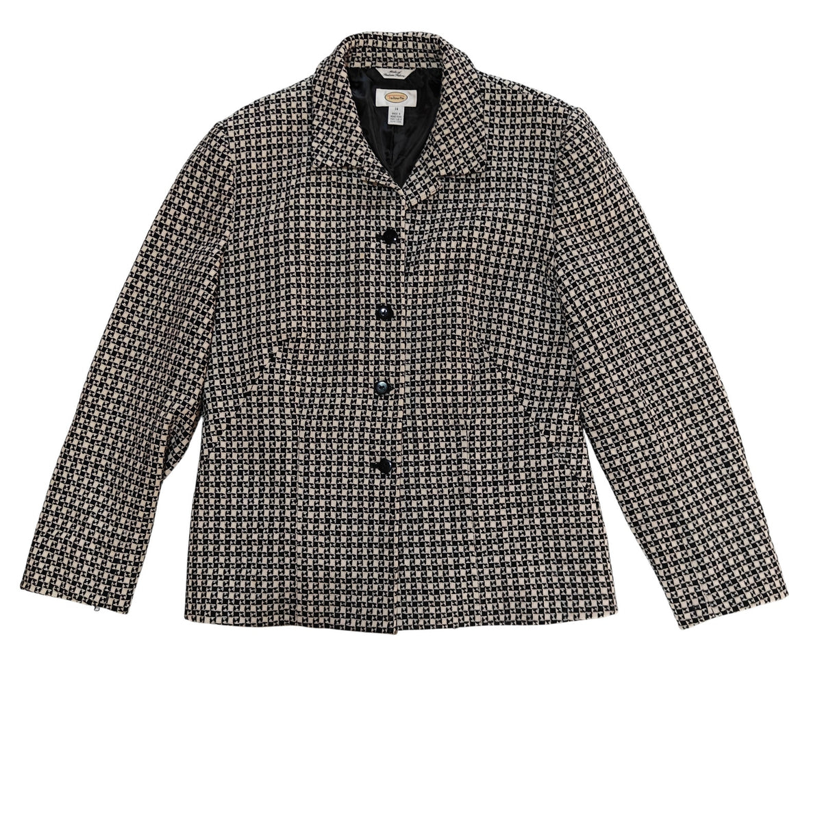 Black and Cream Tweed Blazer