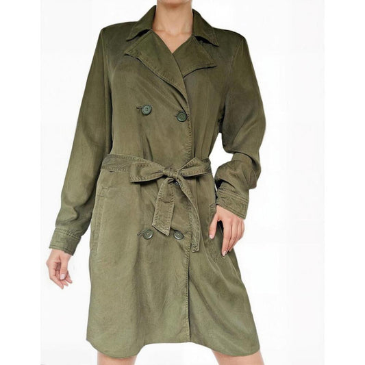 Lightweight Olive Trench Coat