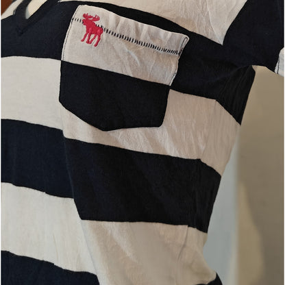 Striped Navy and White Pocket Tee